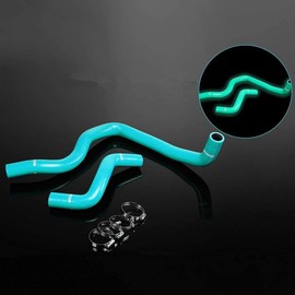G-PLUS Silicone Radiator Coolant Hose Pipe Kit Clamps Compatible With Honda Prelude 1997-2001,Fluorescent