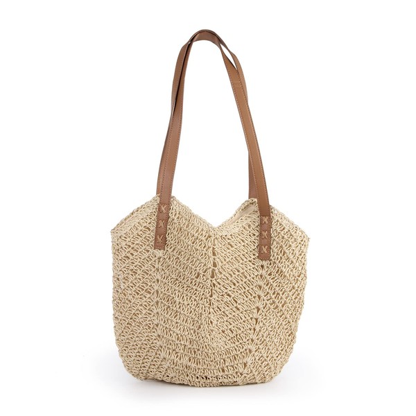 Oweisong Hobo Straw Woven Handbag for Women Large Summer Beach
