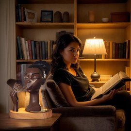 Head Incense Burner Black Woman, Exquisite and Elegant Incense Burner,Unique Home Gift Table Accessories,Calm Room Waterfall Decoration (4)