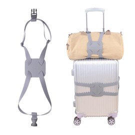Luggage Straps Bag Bungees for Add a Bag Easy to Travel Suitcase Elastic Strap Belt (Grey Luggage strap-1PCS)
