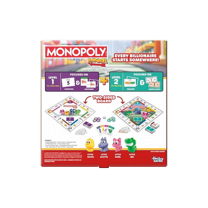 Monopoly Junior Board Game (2026 Edition) | 2 Games in
