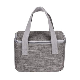 Yaosan 6 Can/4 L Small Cool Bag Handy Square Lunch Bag Insulated Lunch Box for Adults Work Day Trip (Grey)