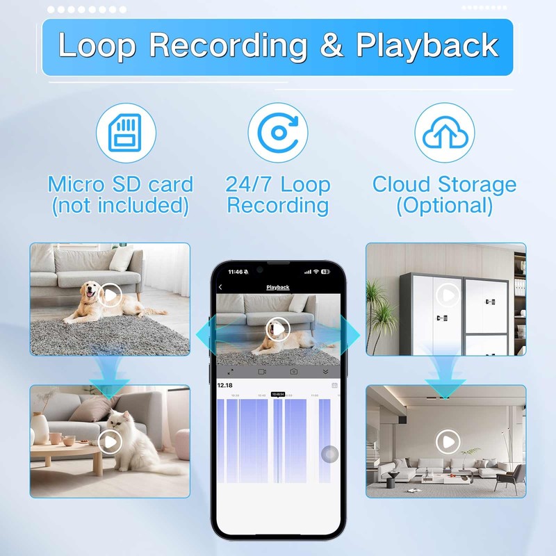 WiFi Picture Frame Camera, 1080P HD Security Cameras Wireless Mini