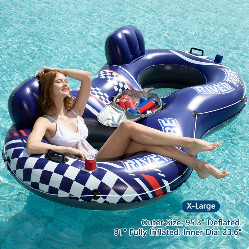 Jasonwell Inflatable River Tube Float - 2 Person Heavy Duty
