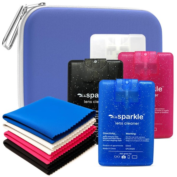 OPTIPAK Sparkle Anti-Reflective Safe Square Lens Cleaner Spray Kit –