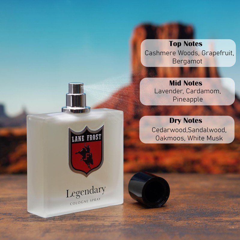 Lane Frost Legendary Frosted Cologne, 3.40 Fl Oz (Pack of