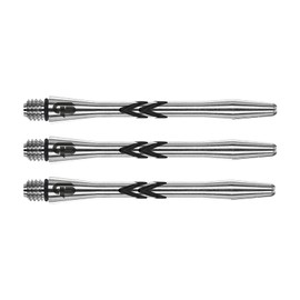 RED DRAGON Gerwyn Price Iceman V-Groove Aluminium with Logo Medium Black Stems