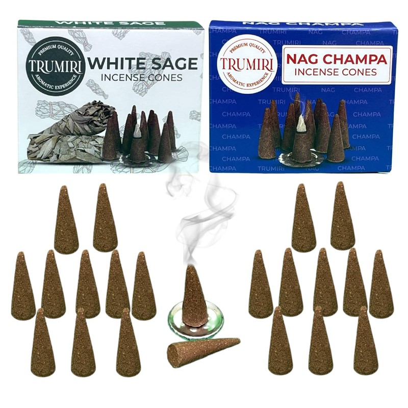 TRUMIRI Incense Cones - Combo Pack of 20 Cone Incense