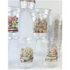 Book-Themed Party Cups, 12 oz Clear Plastic, 24 Count, Floral