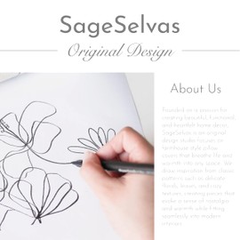 SageSelvas Cream Farmhosue Decorative Throw Pillow Cover 20x20, Floral Neutral Beige Cotton Accent Throw Pillow for Couch Sofa Living Room, 1PC