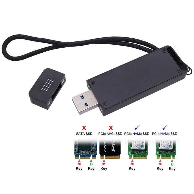Xiwai USB 3.1 Gen2 10Gbps a NVME PCI-E M-Key unidad