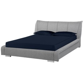 Waterbed Sheets California King Size Attached Waterbed Sheets 100% Egyptian Cotton 600-TC 4 Piece Sheet Set 15" Deep Pocket Attached Sheet Set in Solid (Navy Blue, California King)