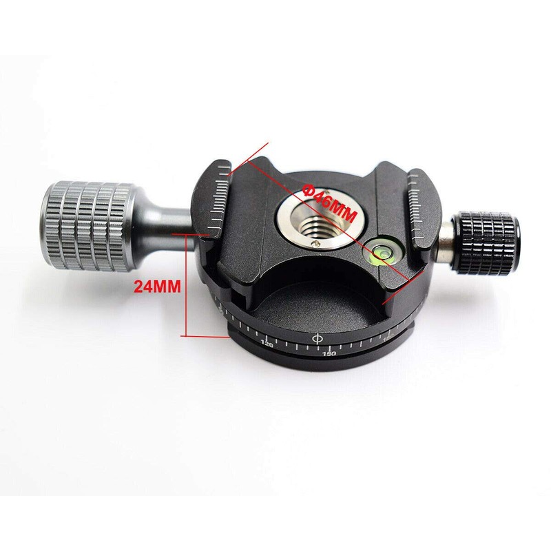 koolehaoda 360° Mini Panoramic Tripod Head Metal Clamp Compatible with