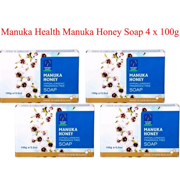 4 x 100g MANUKA HEALTH Manuka Honey Soap ( total 400g ) * Fragrance free