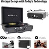 Victrola Journey+ Bluetooth Suitcase Record Player with Matching Record Stand