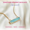 Gempires Gemstone Bar Pendant for Women 14k Gold Electroplated Natural