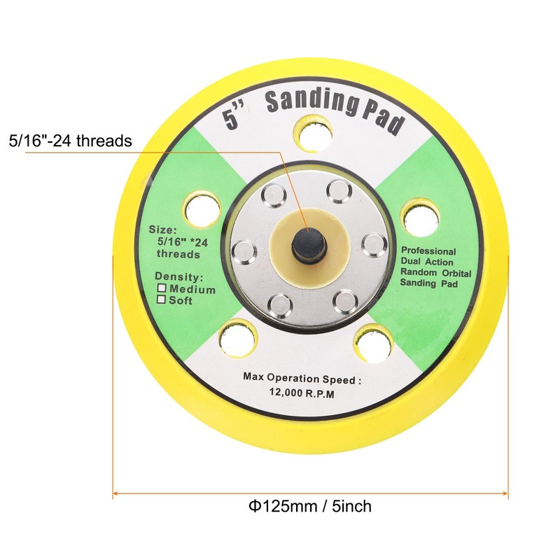 Sourcingmap 5 Inch Hook and Loop Backing Sanding Pads with