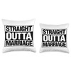 Divorce Humor Straight Outta Marriage Throw Pillow