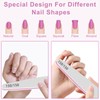 CGBE Professional Nail Files, 12Pcs 150/150 Grit Files Set Double-Sided