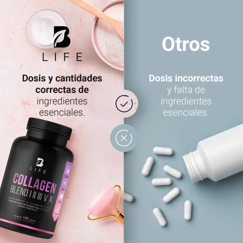 Mezcla Colágenos Tipo Iii 180 Cápsulas Life