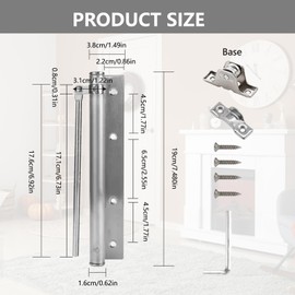 KUBDPQOR Automatic Door Closer - Quality Piece Door Closer for Interior and Exterior Doors, Automatic & Quiet Closing, No Drilling Required