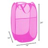 Larpur Popup Laundry Basket, Collapsible Portable Mesh Clothes Washing Laundry
