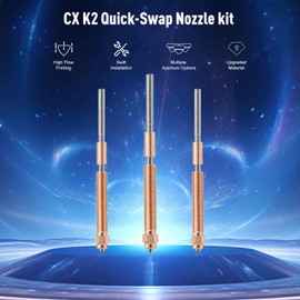 K2 Plus/Hi Combo Nozzle 0.8mm, Original K2 Plus Unicorn Quick Swap Nozzle with Titanium Alloy Heat Break, Copper Alloy Hardened Steel, High Flow High Speed Printing for Creality Hi Combo(0.8mm)