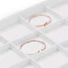 Oirlv Premium White Leather Stackable Jewelry Tray 12 Grid Jewelry