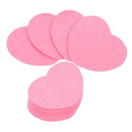 Gatuida 50pcs Travel Friendly Pink Heart Shaped Makeup Removal Cleansing Pads Gentle Wood Pulp Cotton for Sensitive Skin Ergonomic Design for Deep Cleaning