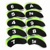 TSUCIA Iron Cover, Golf Count, Headcover, Set of 10 (Green