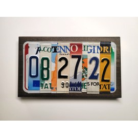 Jersey Plate Art - 10 year anniversary gift, unique birthday gift, license plate sign