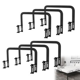 Rioychan Mattress Retainer Bar Keep Mattress Stopper from Sliding, Bed Slide Stopper to Prevent Sliding Holder in Place Non Slip Mattress Gripper Gaskets for Metal Bed Frame - 6 PCS