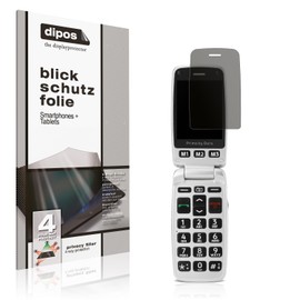 dipos I Blickschutzfolie kompatibel mit Doro Primo 413 Display-Schutzfolie matt mit 4-Wege Sichtschutz-Effekt
