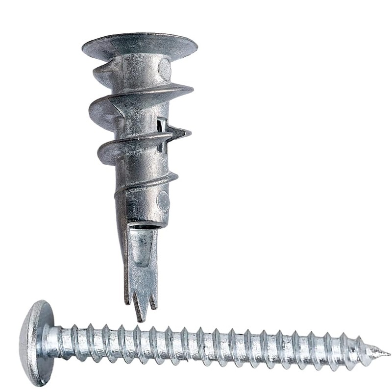 KafTon Heavy Duty Metal Self-Drill Plasterboard Fixings, Zinc Self Drilling