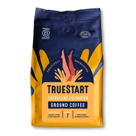 TrueStart Coffee, Energising Colombian 200g, Ground for Cafetiere V60 Aeropress, Single Origin Arabica, Freshly Hand Roasted Speciality Grade, Medium Roast