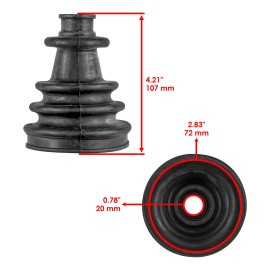 Caltric Front Axle Outer CV Boot Kit for Polaris Big Boss 400L 6X6 1995 Neapco Only