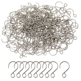 Honbay 200PCS Mini S Shape Hooks Stainless Steel Tiny Ornament Hooks Crystal Bead Curtain Hooks for Suncatchers Chandelier Crystal Lamps and Christmas Tree Decoration