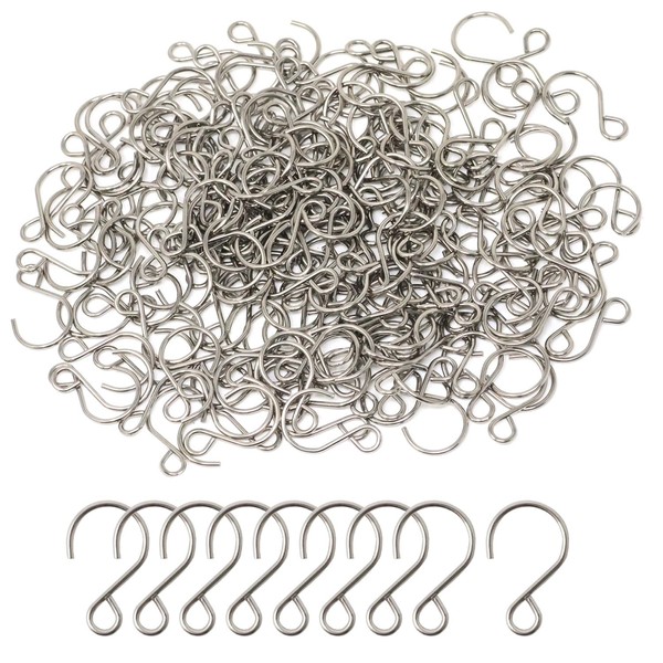 Honbay 200PCS Mini S Shape Hooks Stainless Steel Tiny Ornament