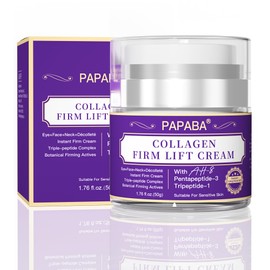 PAPABA Firm Lift Cream Women Men- Collagen & Tripeptide Face, Eye, Neck, Décolleté Cream for Visible Tightening -Sensitive Skin - Day & Night