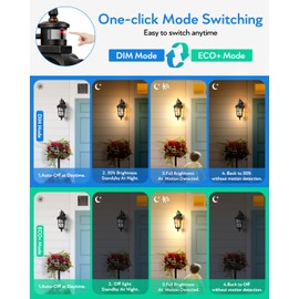 VIANIS Outdoor Motion Sensor Light, Oil Rubbed Bronze Porch Lights Outdoor Lantern, 16.4" H Dusk to Dawn Outdoor Lighting, 100% Aluminum Exterior Lighting Fixtures for House, Garden, Patio