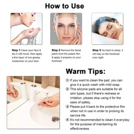 Facial Patches Wrinkle Remover Pads for Forehead Neck Chest Anti Wrinkle Treatment Silicone Smoothing Wrinkle Patches for Face Skin Care