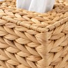 Woven Tissue Box Cover for Home Decor – Natural Basket-Weave