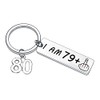 80th Birthday Keyring Happy Birthday Gifts for Women Men Idea