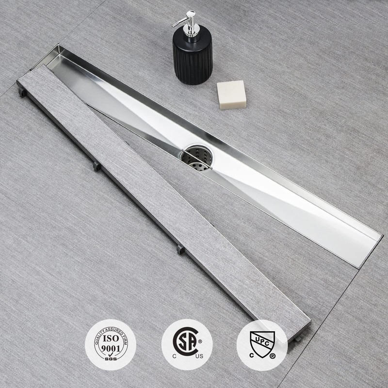 SaniteModar Linear Shower Drain, Shower Drain 28 inch 2 in