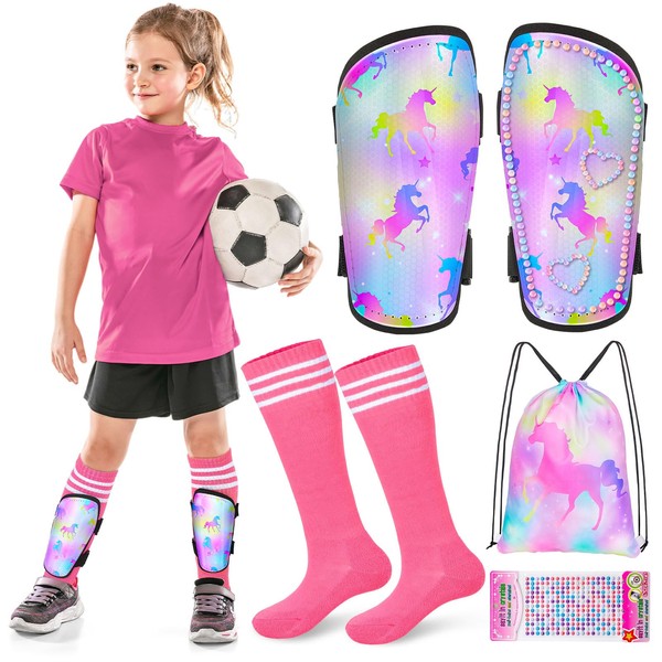 Lemmeko Soccer Shin Guards Kids Toddler Shin Guards with Girls