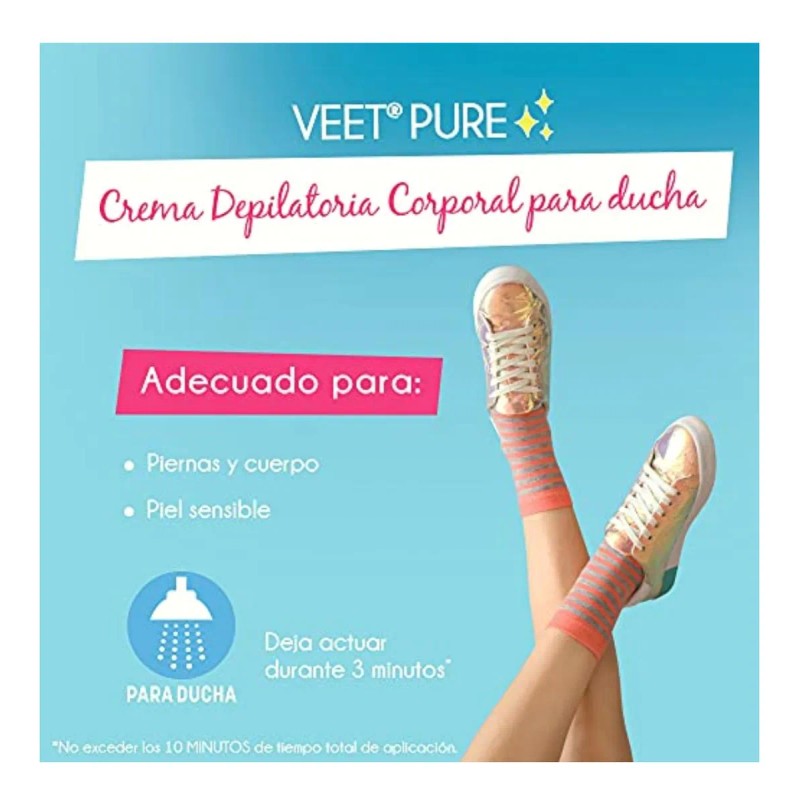 Veet Crema Depiladora Ducha Piel Sensible 150