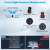 Hibbent All Metal Rain Shower Head, 8'' High Pressure Rainfall