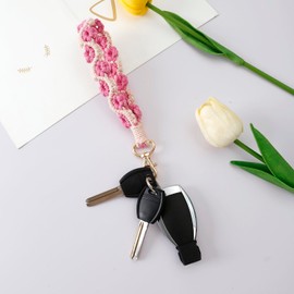 AOKSUNOVA Key Ring Band Macrame Lanyard Short Key Pendant Girls Gift for Women, ys11-40