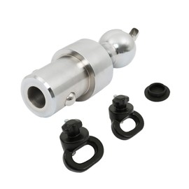 ANTUKO 2-5/16 Inch Gooseneck Hitch Kit 38,000Lbs Steel Puck System Gooseneck Ball and Safety Chain Anchor Kit 60638