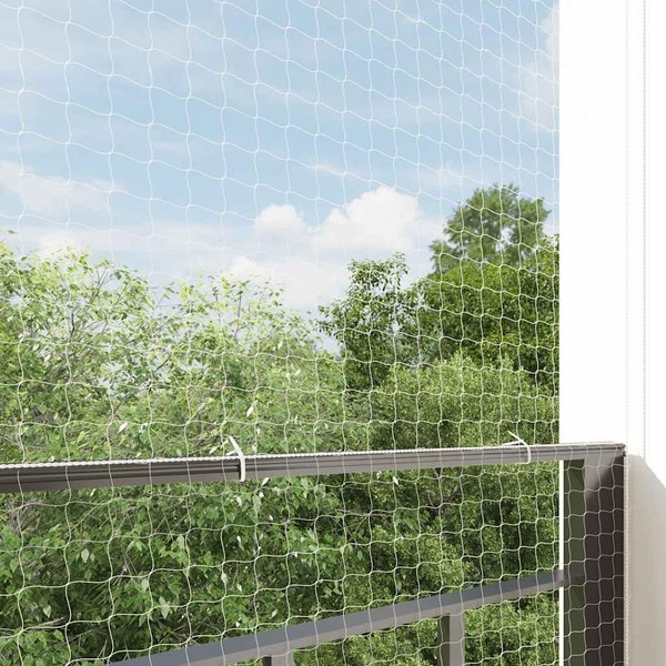 vidaXL Cat Safety Net/Guard - Transparent Nylon, 4x3m with Easy
